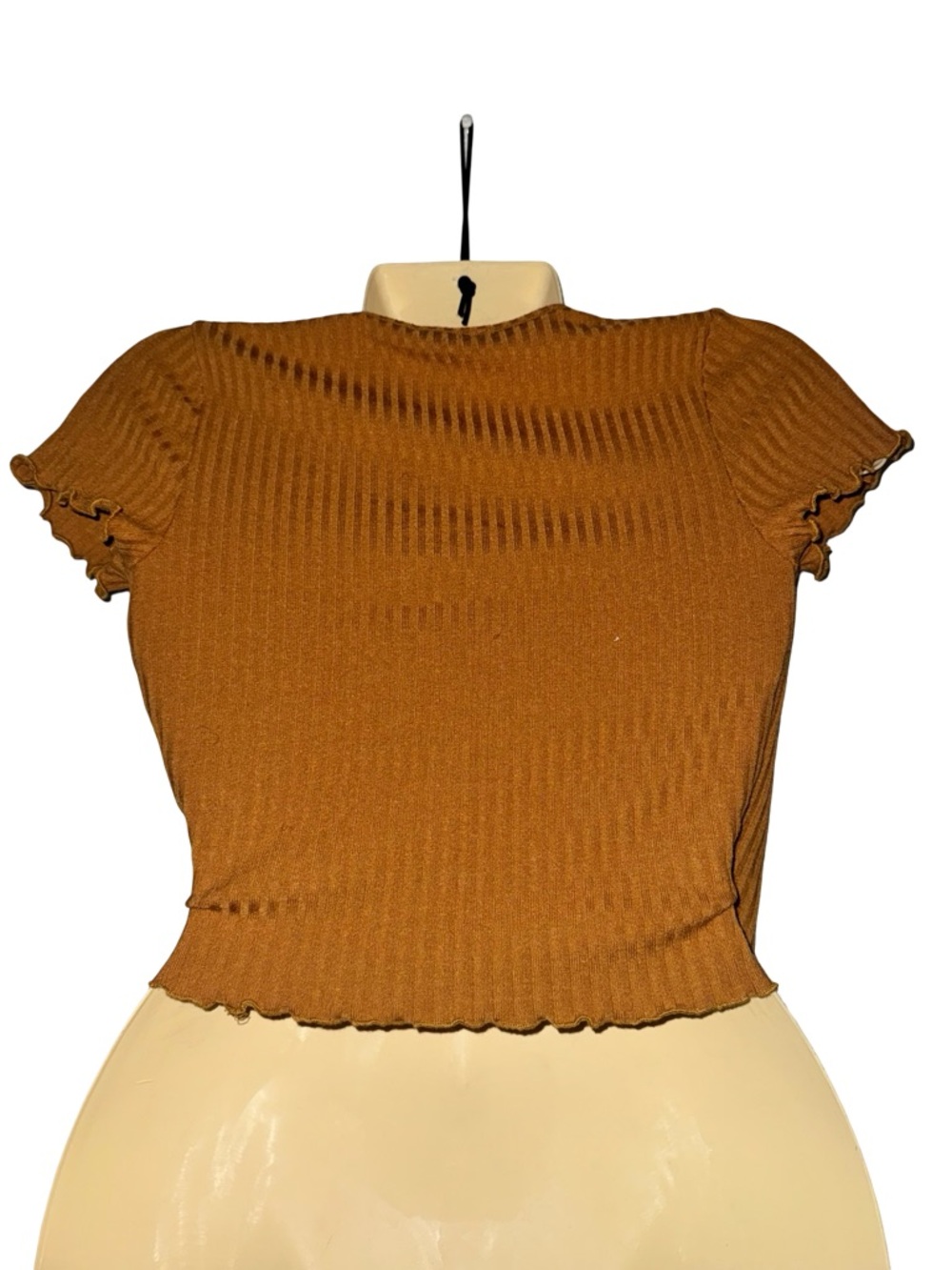 Forever 21 Rust Wrap Ribbed Crop Top - Picture 3 of 3